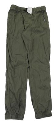 Nové - khaki cuff jogger PULL ON chino plátěné kalhoty H&M