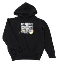 Černá mikina s Rick and Morty a kapucí 