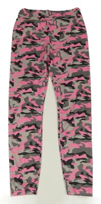 Růžovo-šedé army sportovní legíny shein