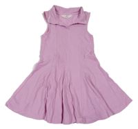 Lila šaty s límečkem H&M
