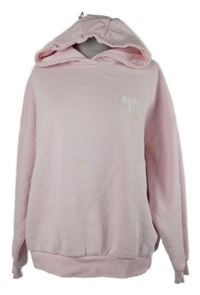 Dámská světlerůžová mikina s nápisem a kapucí Primark 
