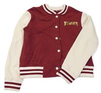 Mahagonovo-smetanová baseballová mikina s nápisem - Harry Potter H&M