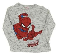 Bílo-šedé melírované triko se Spider-manem C&A