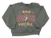 Tmavošedá oversize miina s AC DC 