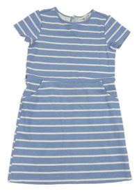 Modro-bílé pruhované šaty H&M