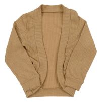 Béžový žebrovaný pletený cardigan 