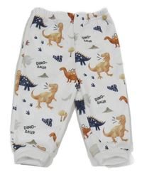 Bílé tepláky s dinosaury Shein