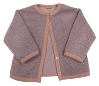 Fialová huňatá propínací mikina Primark