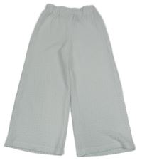 Bílé vzorované culottes kalhoty H&M
