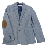 Modré melírované sako s náloketníky H&M