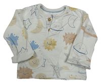Bílá mikina s hvězdami a sluníčky Mothercare