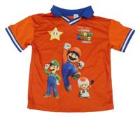 Červeno-modré polo tričko s Mariem H&M