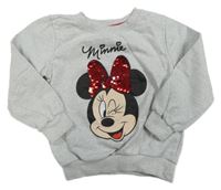 Šedá mikina s Minnie Disney