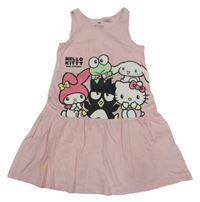 Světlerůžové bavlněné šaty s Kitty H&M