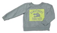 Zelenošedá mikina s dinosaurem H&M