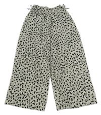 Bílé květované culottes kalhoty Zara