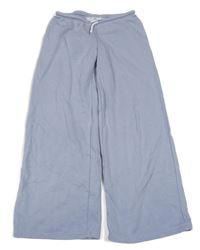 Modrošedé wide leg tepláky H&M