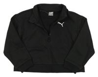 Černá crop mikina s logem PUMA