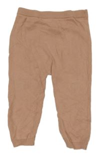 Starorůžové pletené tepláky Tu