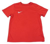 Červené sportovní tričko s logem Nike