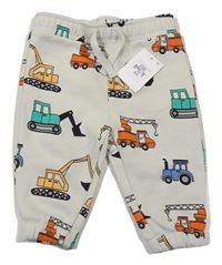 Nové - Světlešedé tepláky s dopravními prostředky Primark
