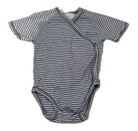 Šedo-tmavomodré pruhované zavinovací body 