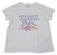 Bílé tričko s Hello Kitty a kamarády 