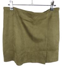 Dámská khaki sametová minisukně Primark