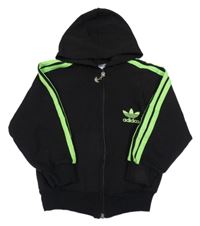 Černá propínací mikina s kapucí Adidas