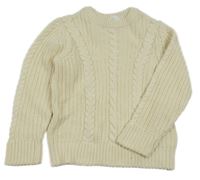 Smetanový vzorovaný svetr H&M