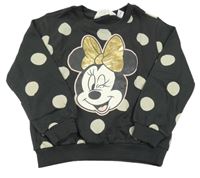 Tmavošedá puntíkatá mikina s Minnie H&M