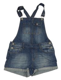 Modré laclové riflové kraťasy s kapsami Denim Co.