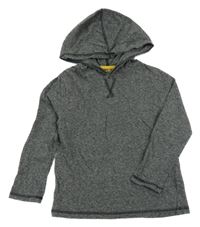 Šedé melírované triko s kapucí H&M