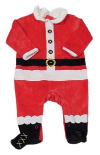 Červený sametový overal - Santa 