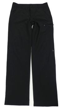 Černé šusťákové outdoorové rolovací kalhoty HIP&HOPPS