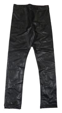 Černé koženkové legíny H&M