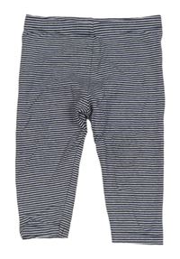 Tmavomodro-bílé pruhované legíny M&S