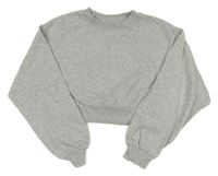 Světlešedá crop mikina H&M