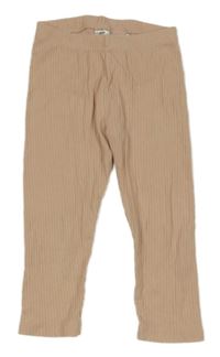 Broskvové žebrované legíny H&M