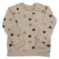 Světlerůžová srdíčkovaná mikina Primark 