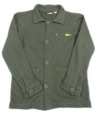 Khaki propínací košilová mikina Kids