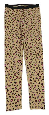 Béžovo-černé leopardí legíny Pepperts