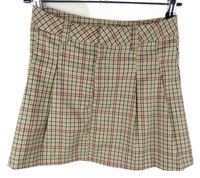 Dámská béžová kostkovaná skládaná sukně H&M