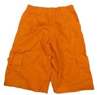 Oranžové plátěné 3/4 kalhoty Benetton