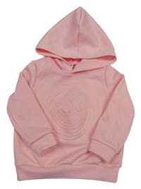 Světlerůžová mikina s 3D smajlíkem kapucí Pat Pat