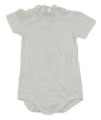 Bílé puntíkované body s límečkem Petit Bateau 