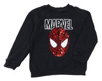 Černá mikina se Spider-manem z flitrů H&M