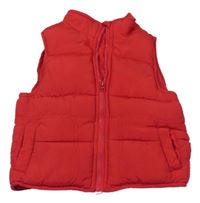 Červená šusťáková zateplená vesta Matalan