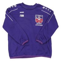 Fialová sportovní mikina s potiskem Jako