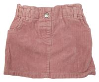 Růžová manšestrová sukně Primark